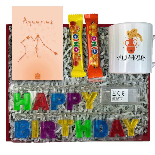 Kova Burcu Doğum Günü Hediye Kutusu