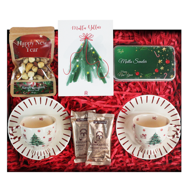 Çifte Kavrulmuş Yılbaşı Hediye Kutusu