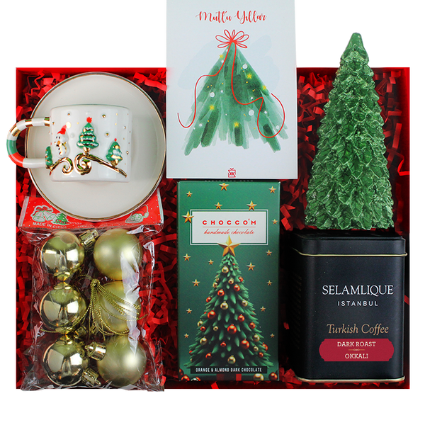 Çam Ağacı ve Kahve Keyfi Hediye Kutusu