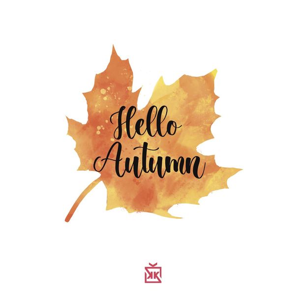 Hello Autumn Motto Kartı - MOTTO KARTLARI