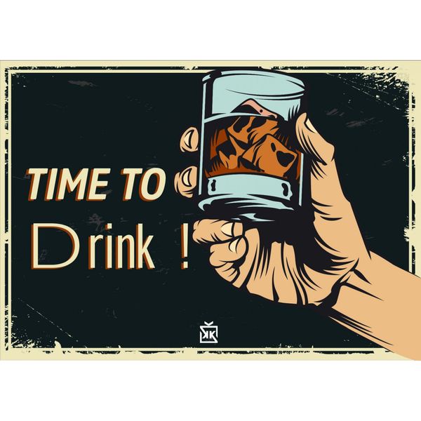 Tıme To Drink Motto Kart - MOTTO KARTLARI