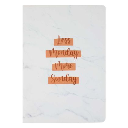 IGGY Less Monday More Sunday A5 Defter
