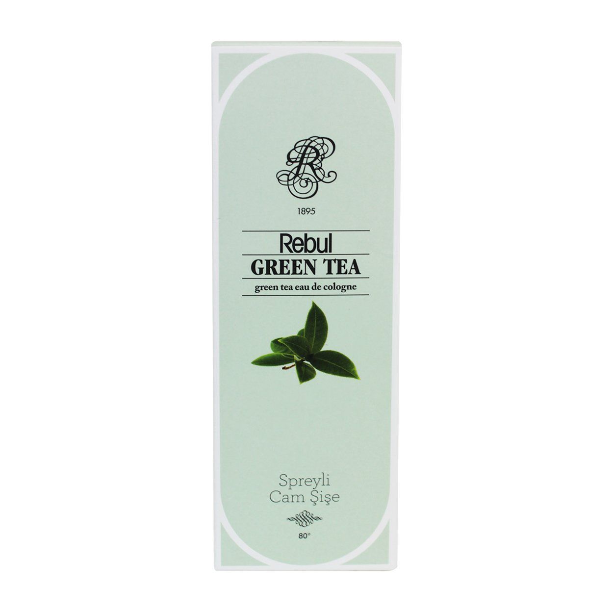Rebul Yeşil Çay Spreyli Cam Şişe Kolonya 100 ml - Geçmiş Olsun Kutusu içinde