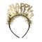 Sarı Happy New Year Taç - Tombala Sever Yılbaşı Hediye Kutusu içinde