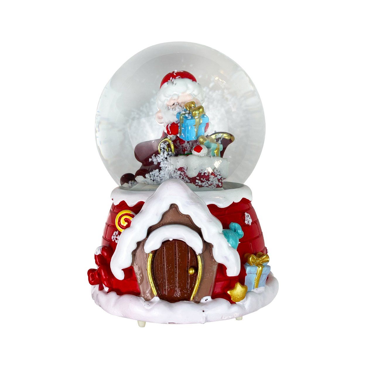 Santa Clause Müzikli Kar Küresi - Noel Bebek Hediye Kutusu içinde