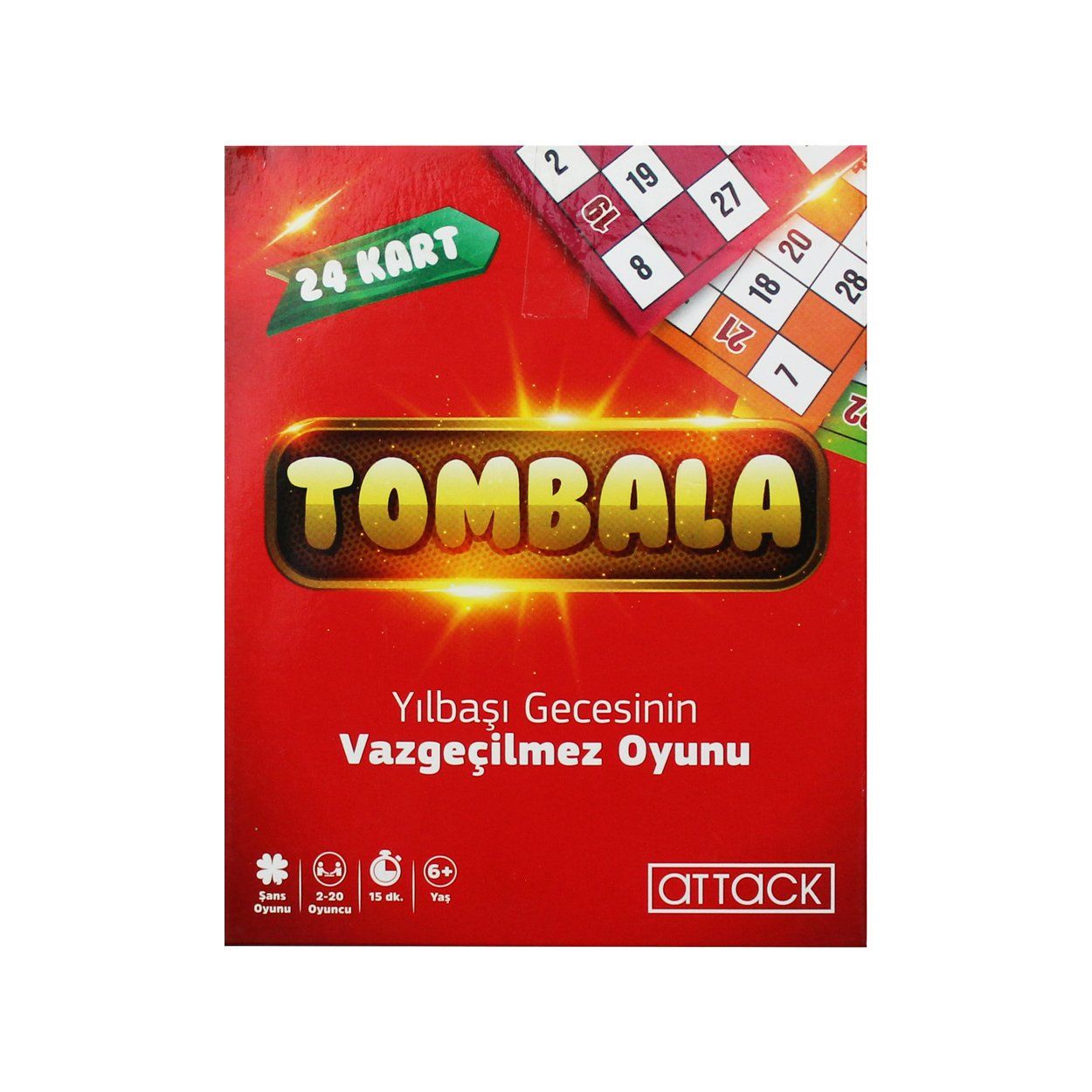 Kırmızı Kutulu Tombala - Tombala Sever Yılbaşı Hediye Kutusu içinde
