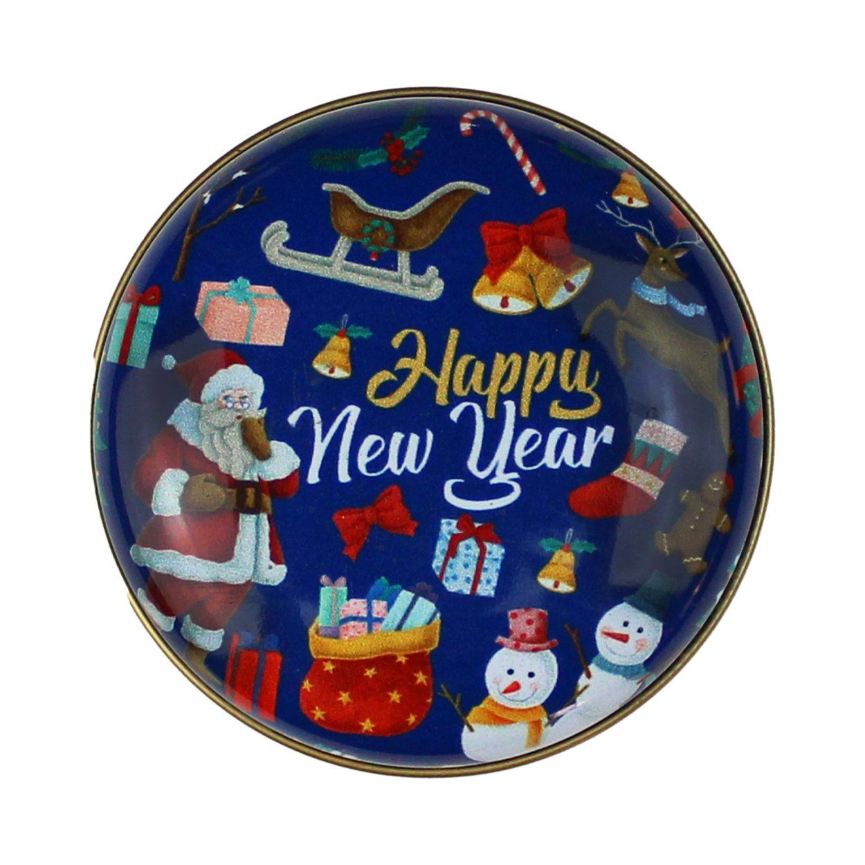 Yılbaşı Teneke Kutulu Mum  - Happy New Year Hediye Kutusu içinde