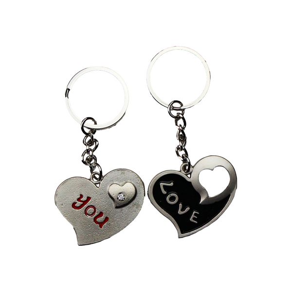 Love You - Çift Kalp Anahtarlık - SEVGİLİLER GÜNÜ