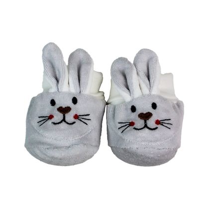 Gri Tavşan Peluş Bebek Patiği