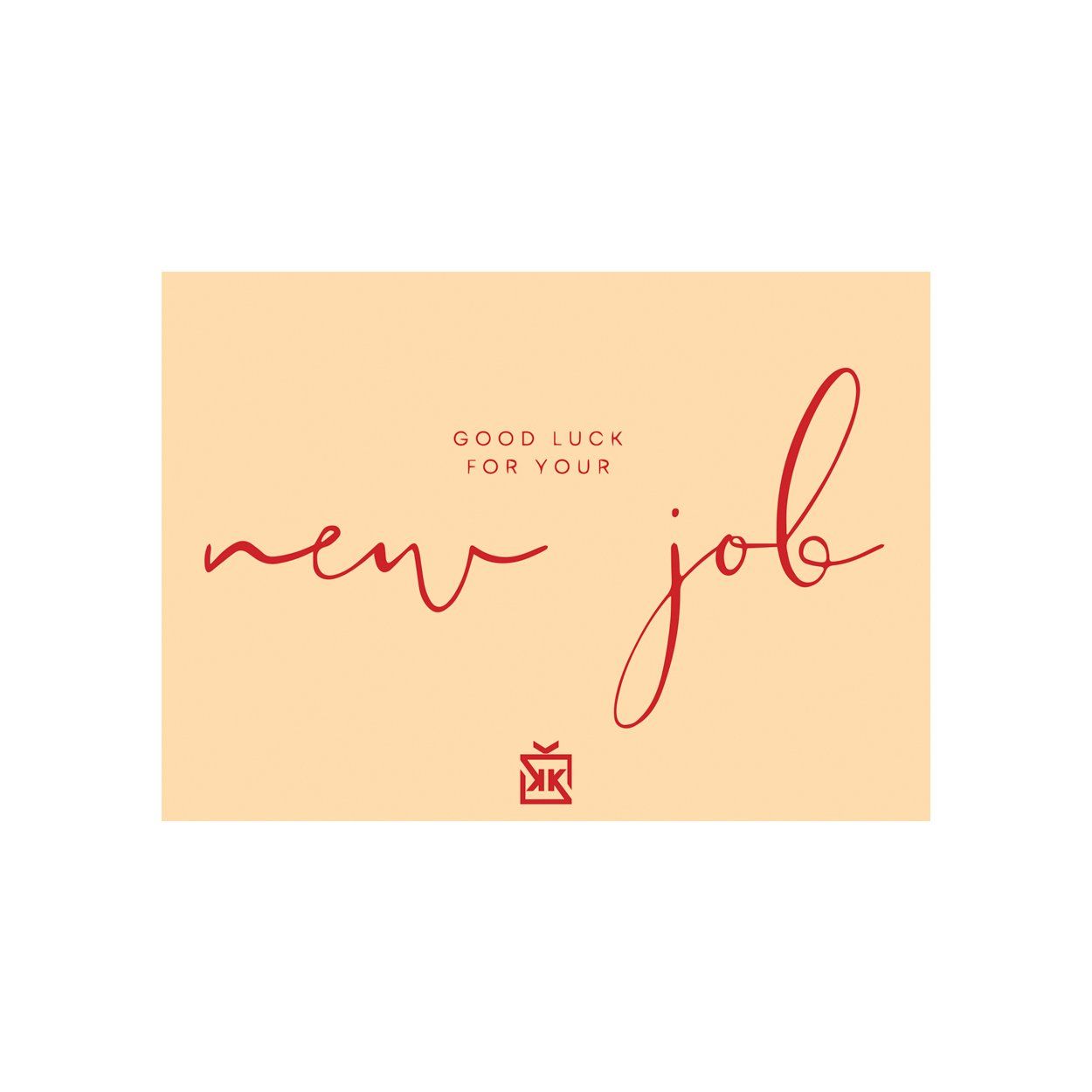 New Job Motto Kartı - New Job Yeni İş Hediye Kutusu içinde