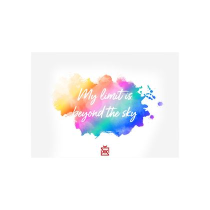 My Limit is Beyond The Sky Motto Kartı
