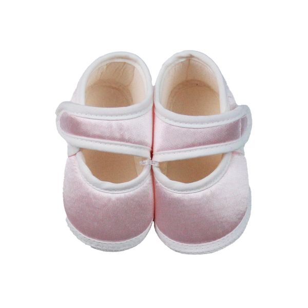 Pembe Saten Yenidoğan Bebek Ayakkabısı - BEBEK ÜRÜNLERİ