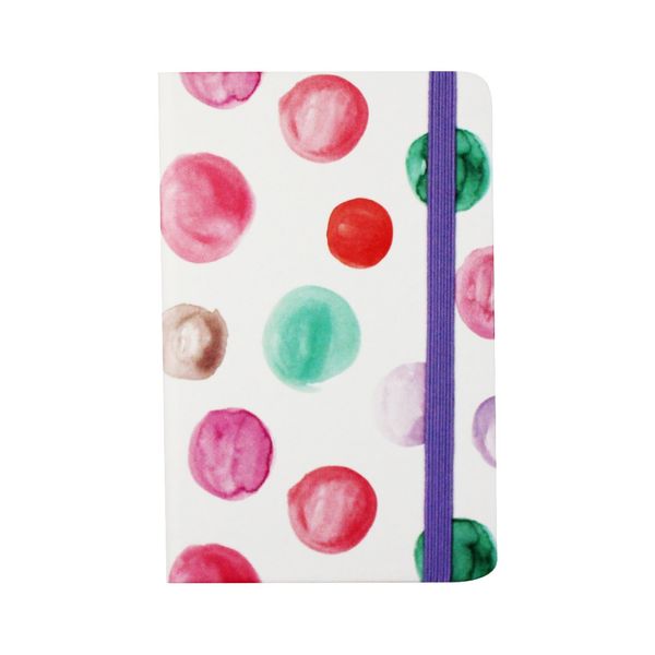 Matt Notebook Beyaz - Puantiye Desenli Mini Not Defteri - DEFTERLER