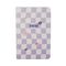 Matt Notebook Beyaz - Lila Kare Desenli Mini Not Defteri - DEFTERLER