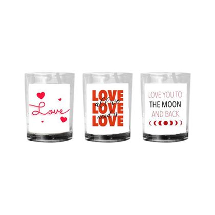 3lü Love Cam Bardak Mum