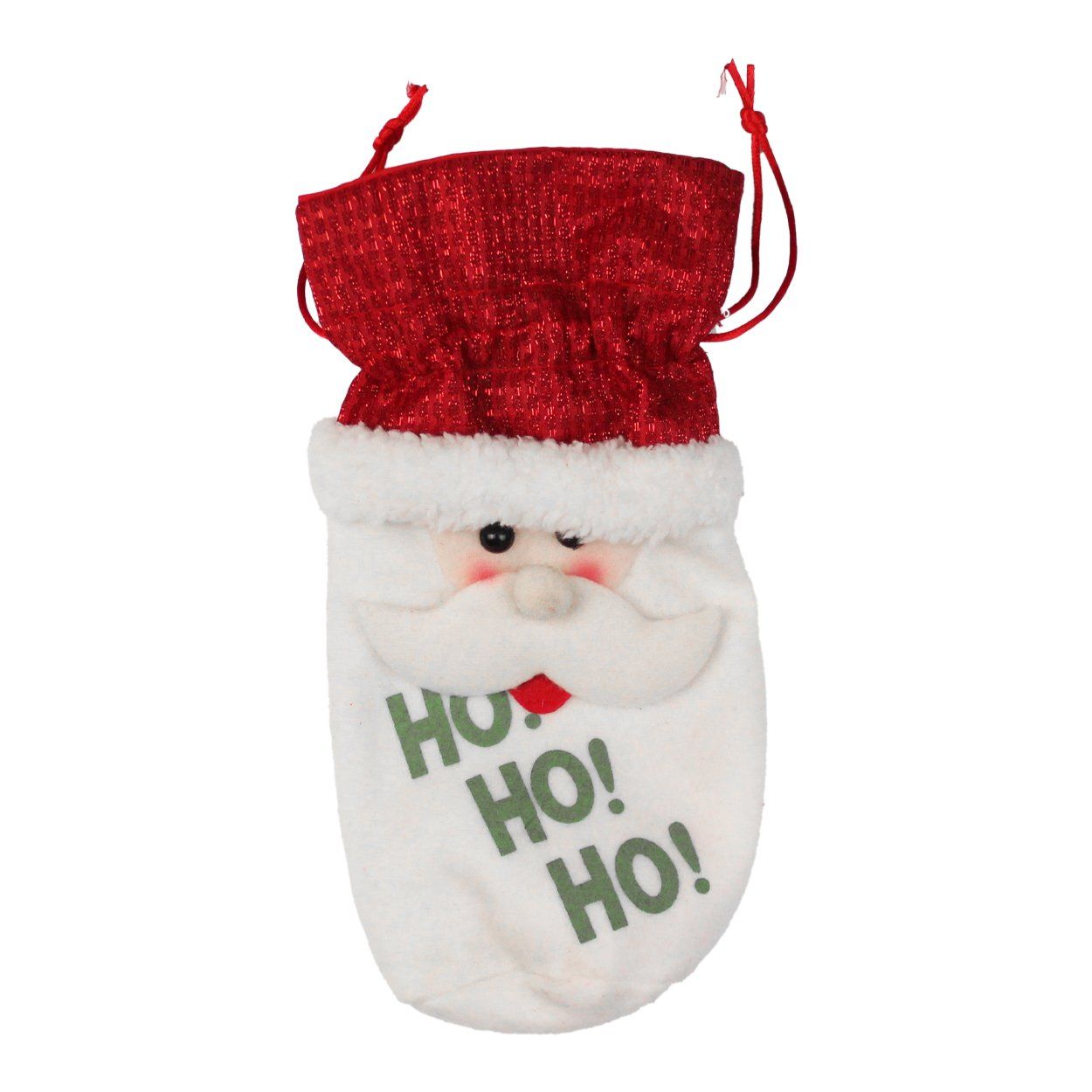 Ho Ho Ho Noel Baba Şarap Kılıfı - Ho Ho Hoo Yeni Yıl Hediye Kutusu içinde