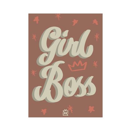 Girl Boss Motto Kartı