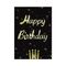 Gold Candles Happy Birthday Motto Kartı - Happy Birthday Hediye Kutusu içinde