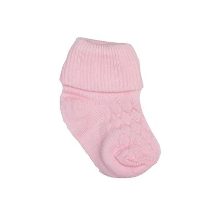 Pembe Yenidoğan Bebek  Çorabı