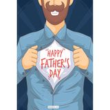 Happy Father's Day Motto Kartı (Mavi)