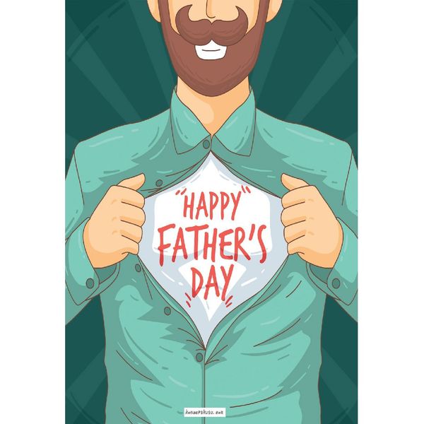 Happy Father's Day Motto Kartı (Yeşil) - MOTTO KARTLARI