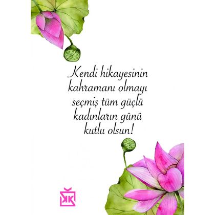 Kendi Hikayesinin Kahramanı Kadınlar  Motto Kartı