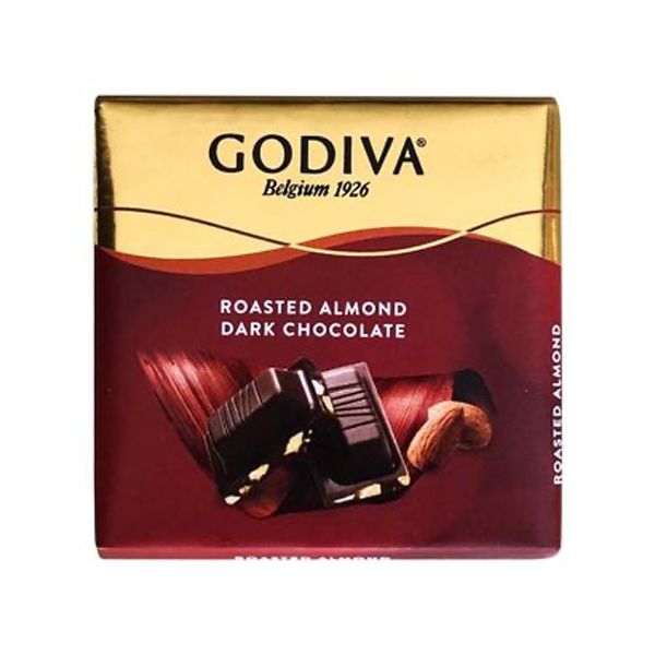 Godiva Bitter - Badem Kare Çikolata 60gr - Noelde Kahve Keyfi Hediye Kutusu içinde