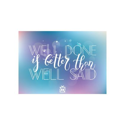 Well Done... Motto Kartı