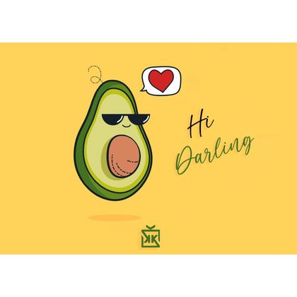 Hi Darling Avocado Motto Kartı
