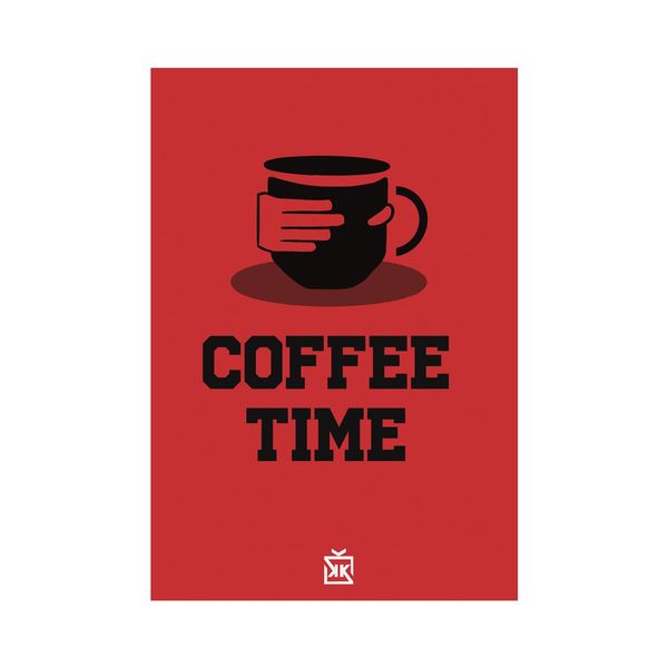 Red Coffee Time Motto Kartı - MOTTO KARTLARI