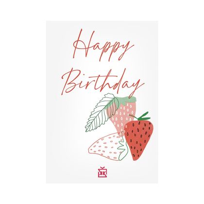 Happy B-day Strawberry Motto Kartı