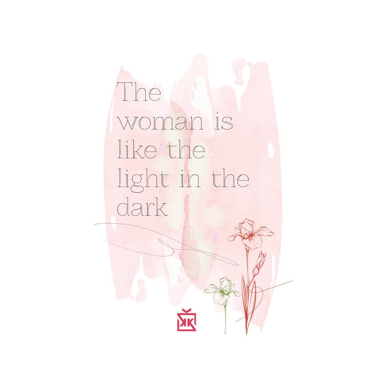 The Woman is Like The Light in The Dark Motto Kartı - Aydın Kadınlar Günü Hediye Kutusu içinde