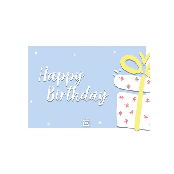 Blue Happy Birthday Motto Kartı - MOTTO KARTLARI