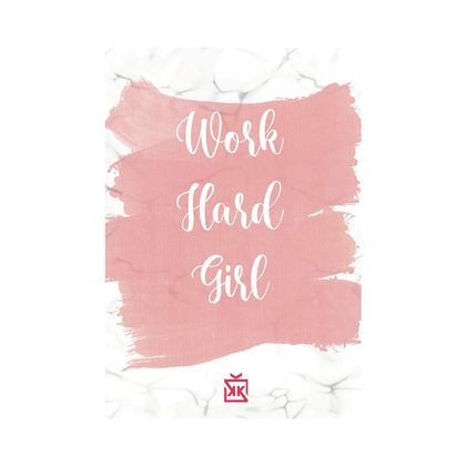 Work Hard Girl Motto Kartı