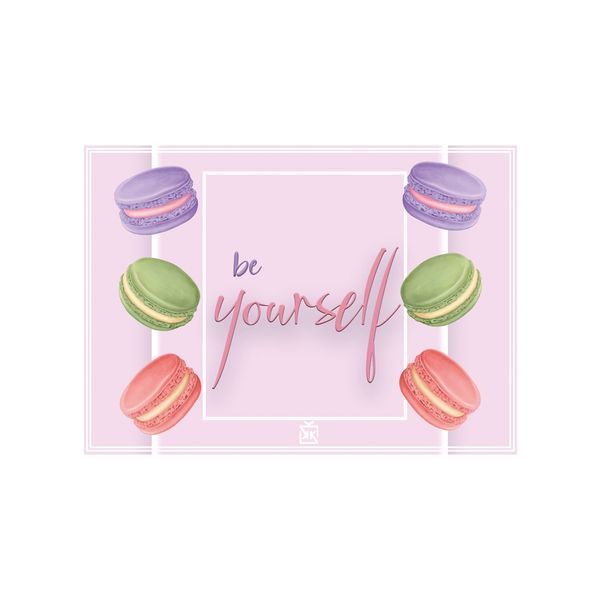 Be Yourself / Macaron Motto Kartı - MOTTO KARTLARI