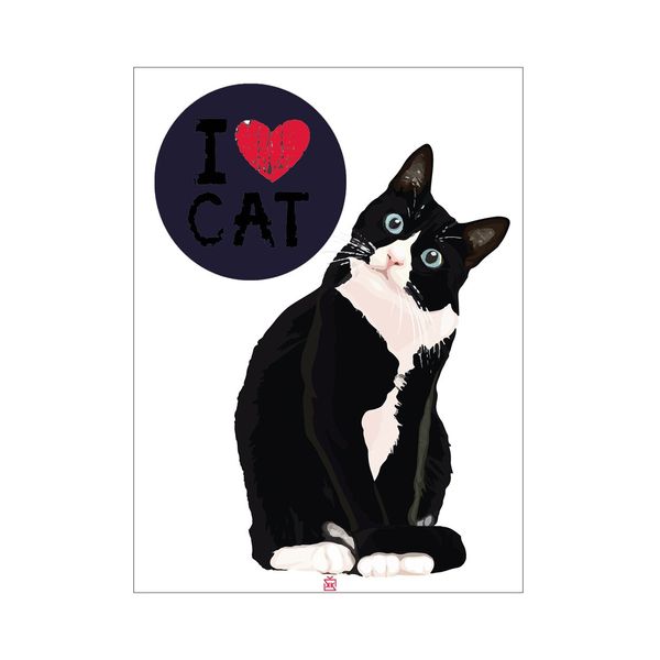  Dark I Love Cat Motto Kartı - MOTTO KARTLARI