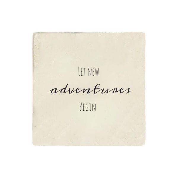 Let New Adventures Begin Taş Bardak Altlığı - BARDAK ALTLIKLARI