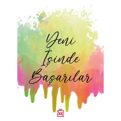 Colorful Yeni İşinde Başarılar Motto Kartı