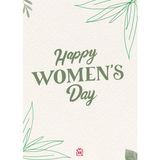 Green Happy Women's Day Motto Kartı