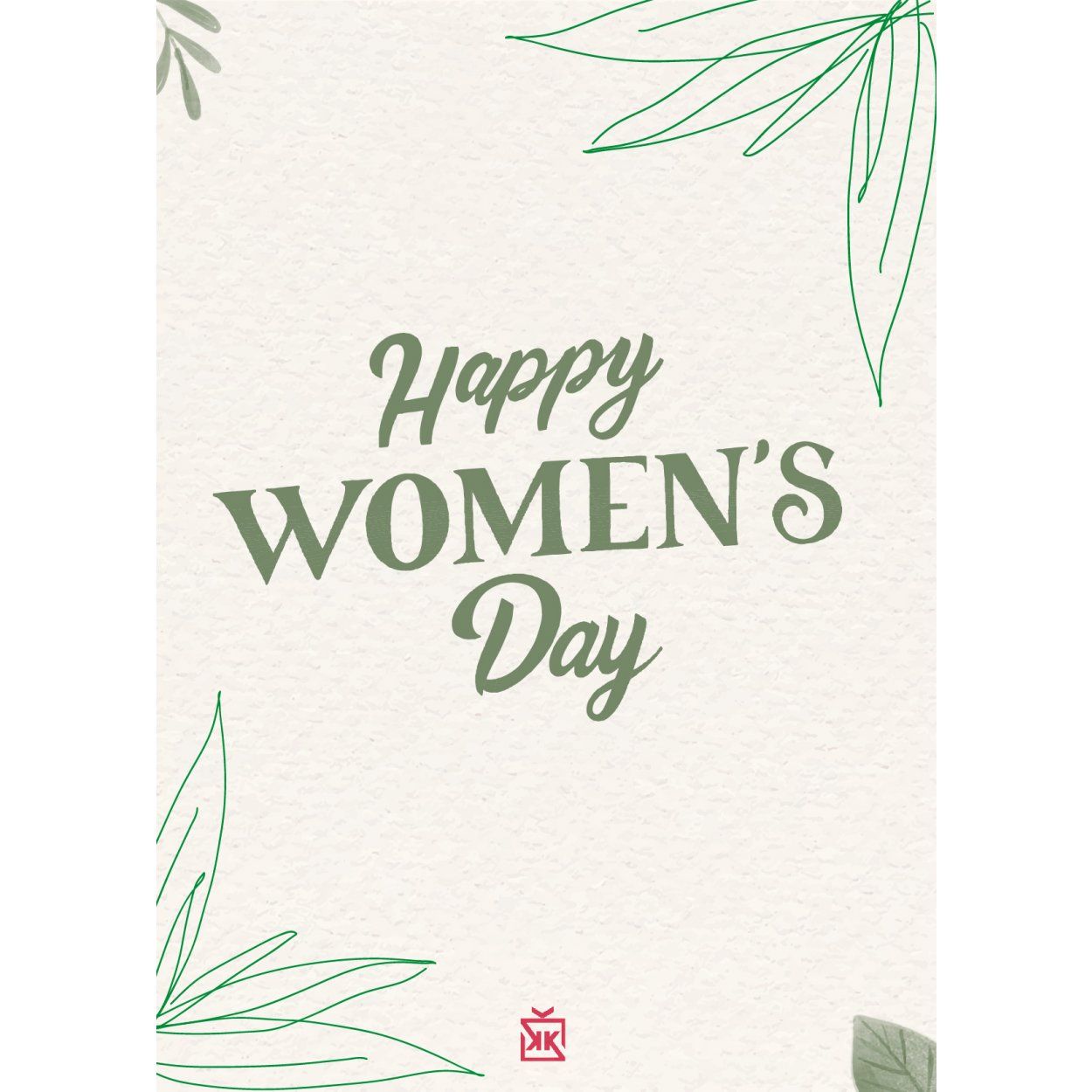 Green Happy Women's Day Motto Kartı - Mutlu Kadınların Günü Hediye Kutusu içinde