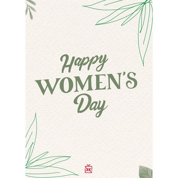 Green Happy Women's Day Motto Kartı - MOTTO KARTLARI