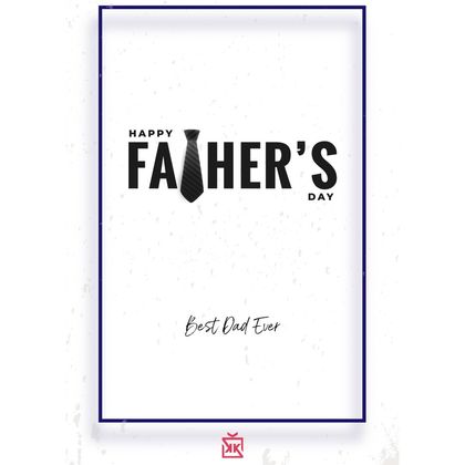 Happy Father's Day / Best Dad Ever Motto Kartı