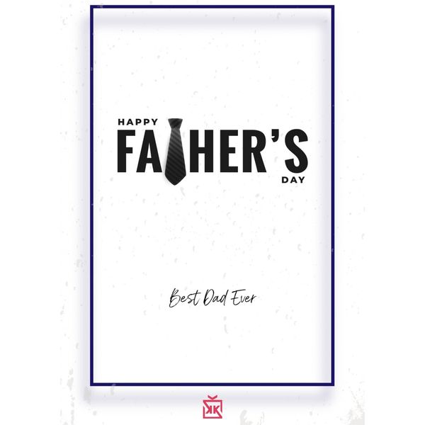 Happy Father's Day / Best Dad Ever Motto Kartı - MOTTO KARTLARI
