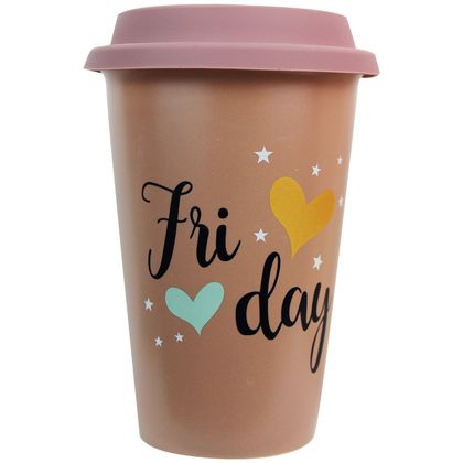Friday Kahverengi Porselen Termos