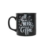 All You Need Coffee Siyah Seramik Kupa