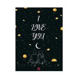 Love U  Under The Moon Motto Kartı