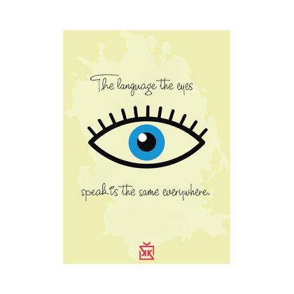 The Language The Eyes... Motto Kartı