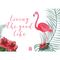 Living The Good Life Flamingo Motto Kartı - MOTTO KARTLARI