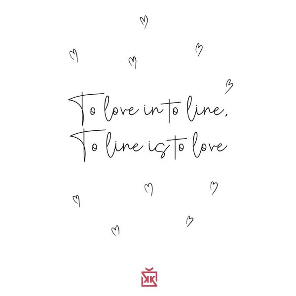 To Love in To Line Motto Kartı - MOTTO KARTLARI