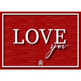 Red Love You Motto Kartı